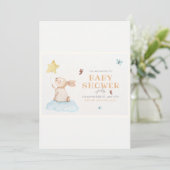 Carte de Baby shower Brown et blanc (Debout devant)