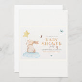 Carte de Baby shower Brown et blanc (Devant / Derrière)