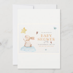Carte de Baby shower Brown et blanc