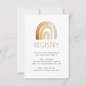 Carte de Baby shower Cadeau Cute Boho Rainbow (Devant)