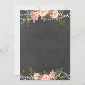 Carte de Baby shower Chalkboard Rustic Cowgirl (Dos)