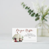 Carte de Baby shower Citrouille de rabat d'automne (Debout devant)