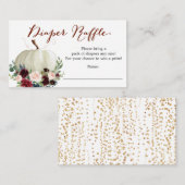 Carte de Baby shower Citrouille de rabat d'automne (Devant / Derrière)