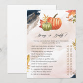 Carte De Baby shower Citrouille Maman Ou Papa (Devant / Derrière)