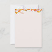 Carte de Baby shower d'automne Citrouille Hallowee (Dos)