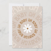 Carte de baby shower de bébé boho Oh modifiable (Dos)
