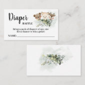 Carte de Baby shower de billet de loterie forestiè (Devant / Derrière)