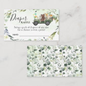 Carte de Baby shower de billet de papier de loteri (Devant / Derrière)