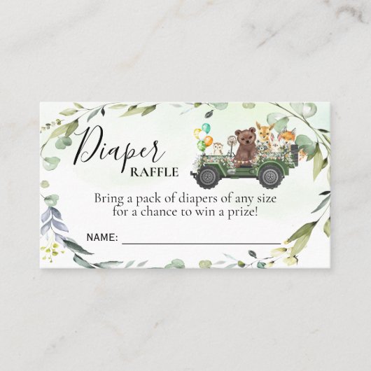 Carte de Baby shower de billet de papier de loteri (Devant)