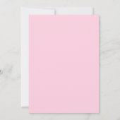 Carte de Baby shower de bingo de couleur rose (Dos)