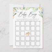 Carte de Baby shower de bingo de ressort d'aquarel (Devant)