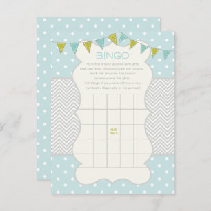 Carte de Baby shower de  Blue Green Pois