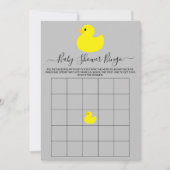 Carte de Baby shower de canard en caoutchouc jaune (Devant)