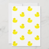 Carte de Baby shower de canard en caoutchouc jaune (Dos)