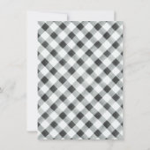 Carte de Baby shower de Citrouille Russe Plaid (Dos)