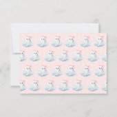 Carte de Baby shower de couches de rose Petit Boo (Dos)