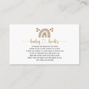 Carte de Baby shower de demande de livre arc-en-ci