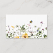 Carte de Baby shower de  Fleur sauvage de la couch (Dos)