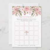 Carte de Baby shower de fleurs rose (Devant)