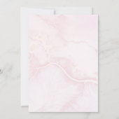 Carte de Baby shower de fleurs rose (Dos)