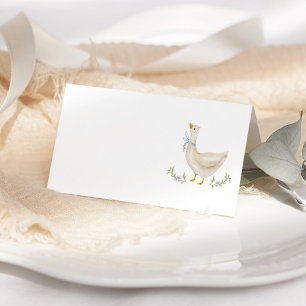 Carte de Baby shower de la Bow bleu oie