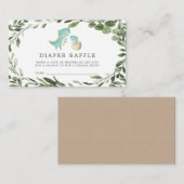 Carte de Baby shower de la couche de Dinosaure pou (Devant / Derrière)