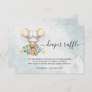 Carte de Baby shower de la couche de l'ours d'atte