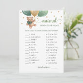 Carte de Baby shower de la manifestation de l'ours (Debout devant)