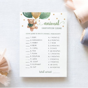 Carte de Baby shower de la manifestation de l'ours