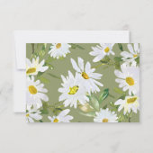 Carte de Baby shower de la marguerite blanche (Dos)