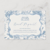 Carte de Baby shower de l'ours en Teddy Toile Bleu (Devant)