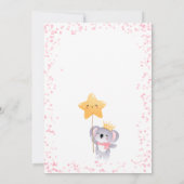 Carte de Baby shower de Merci de la fille Koala (Dos)