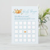 Carte de Baby shower de petit Citrouille (Debout devant)