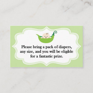 Carte de baby shower de pois doux de tombola de