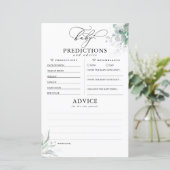 Carte de Baby shower de prédictions et conseils po (Debout devant)