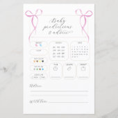 Carte de Baby shower de prédictions et de conseils (Devant)