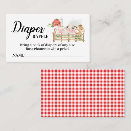 Carte de Baby shower de rabat au rabat pour animau (Devant / Derrière)