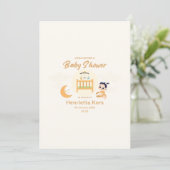 Carte de Baby shower de taille d'enveloppe imprima (Debout devant)