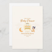 Carte de Baby shower de taille d'enveloppe imprima (Devant / Derrière)