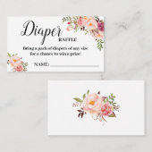 Carte de baby shower de tirage de tombole de tombo (Devant / Derrière)