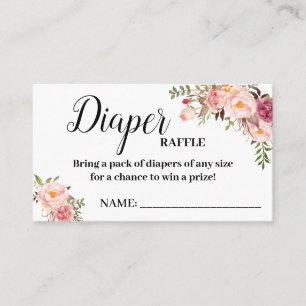 Carte de baby shower de tirage de tombole de tombo
