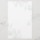 Carte de Baby shower de verdure Eucalyptus de l'ou (Dos)