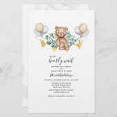 Carte de Baby shower de verdure Eucalyptus de l'ou (Devant / Derrière)