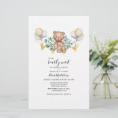 Carte de Baby shower de verdure Eucalyptus de l'ou (Debout devant)
