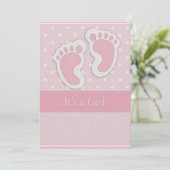 carte de baby shower d'empreintes (Debout devant)