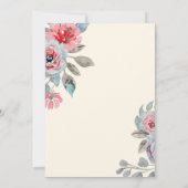 Carte de Baby shower des modifications de régime d (Dos)