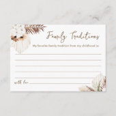 Carte de Baby shower des traditions de la famille (Devant)