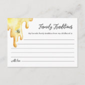 Carte de Baby shower des traditions de la famille  (Devant)