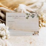 Carte de Baby shower d'hiver Wings and Advice<br><div class="desc">Saupoudrer un peu de magie de vacances sur votre baby shower avec nos cartes de voeux et de conseils pour filles de Noël! Un beau souvenir à chérir pendant des années. Jumelage d'objets dans notre Baby shower Fille de Noël d'hiver - Cava Party Design.</div>
