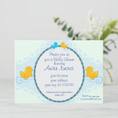 carte de baby shower en caoutchouc (Debout devant)